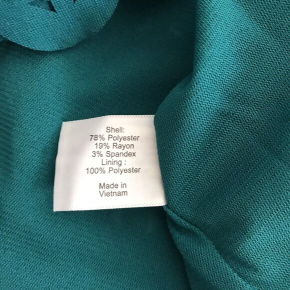 Lane Bryant Midi Dress Womens Plus Size 18 Teal Laser Cut Pleated NWT‎ - Picture 10 of 14